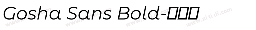 Gosha Sans Bold字体转换